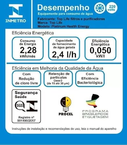 Purificador Filtro Alcalino Ionizado HE (220v) (Preto)