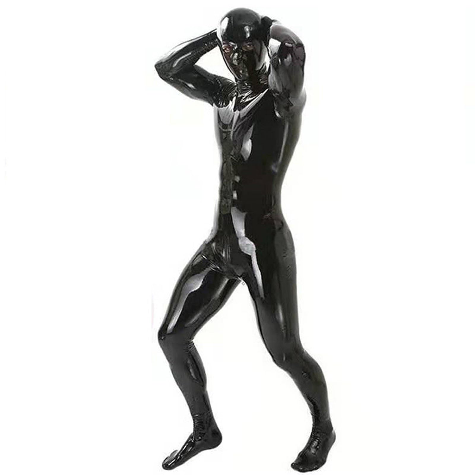 Latex Catsuit Anzug Für Männer Ganzkörperanzug Black Body Sculpting Stereotypie Latex All Inclusive Enge Overall Night Club Bar Bühnentechnik