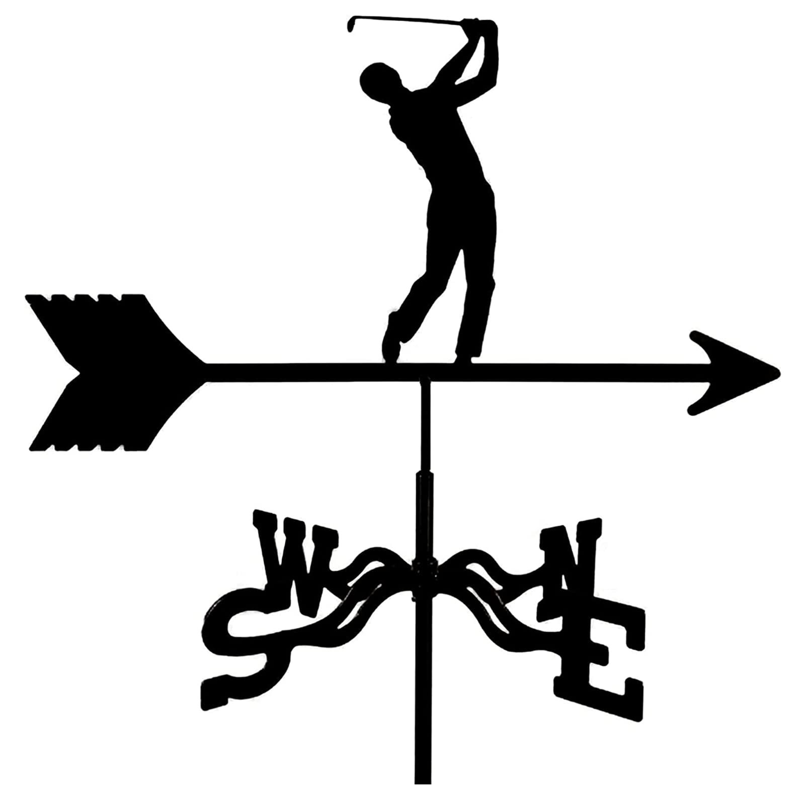 Metal Weather Vane Vintage WeatherVane Farm Scene Weathercock Direction Indicator for Outdoor Garden Shed Roof Paddock Decoration Measuring Tools A 35X50CM