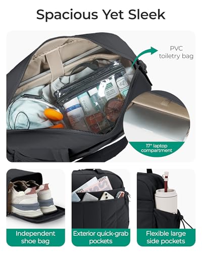 Image of BAGSMART Gym Bag for Women, Duffle Bag for Travel with Wet Pocket, Lightweight Carry on Weekender Duffel, Water Resistant