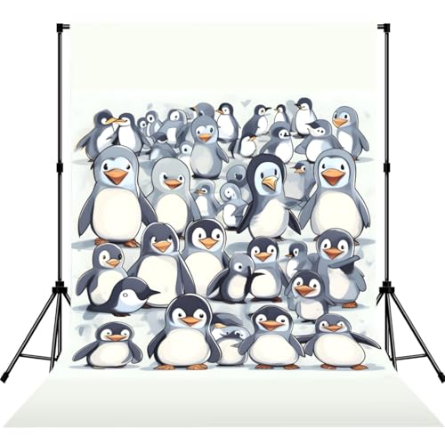 Toile de fond imprimée bébé pingouins pour album de naissance
