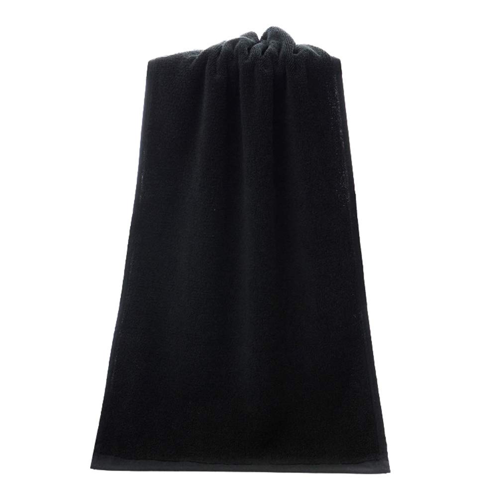 Solid Cotton Face Hand Bath Shower Towels Hotel Spa Quality Soft Absorbent Bathroom Washcloths for Adults Kids Black