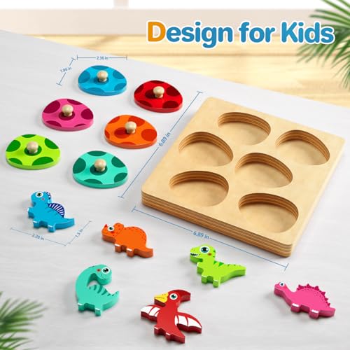 Edujoy DINO01 Wooden Puzzles For Toddlers 1-3 thumb #5