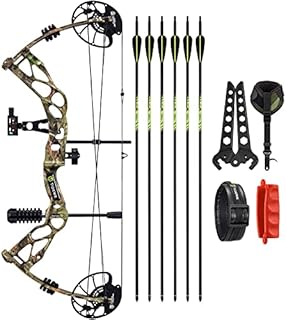 TIDEWE Compound Bow with 315FPS IBO Speed, Adjustable Hunting Bow and Arrow with 0-70 Lbs Draw Weight for Adults, 18