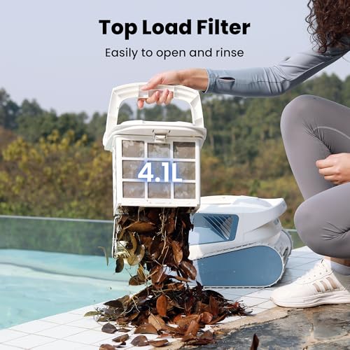 Image of Chasing Hydro 3S Cordless All-in-one Cleaning Robot Vacuums and Scrubs, Double Superior Cleanliness, 5 Hours Runtime + Smart Navigation S-Path, Ideal for Above & In-Ground Pools up to 1614 sq.ft