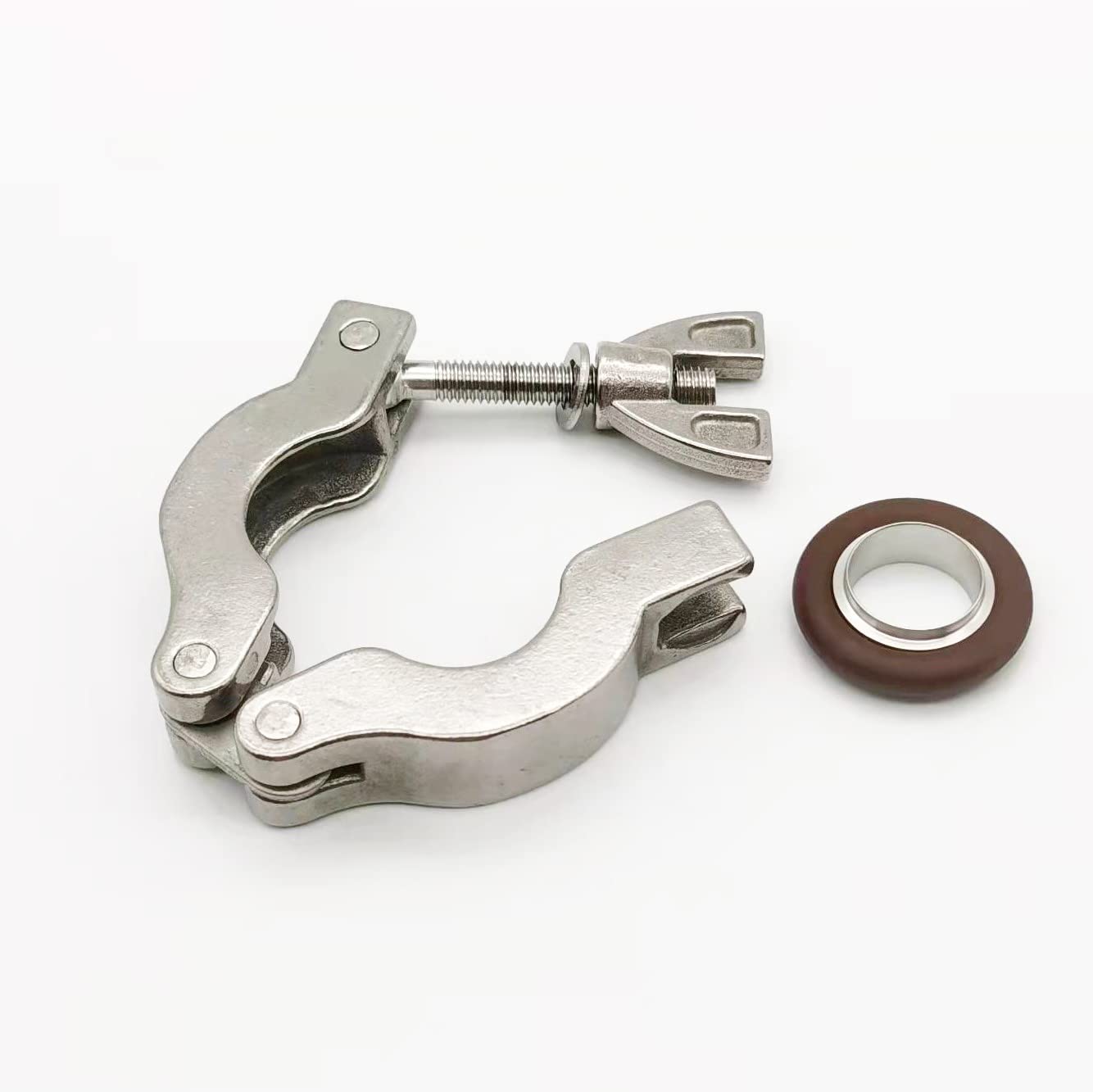 Buy ARVCAOU KF16 Wing Nut Clamp Flange Quick Clamp Stainless Steel 304