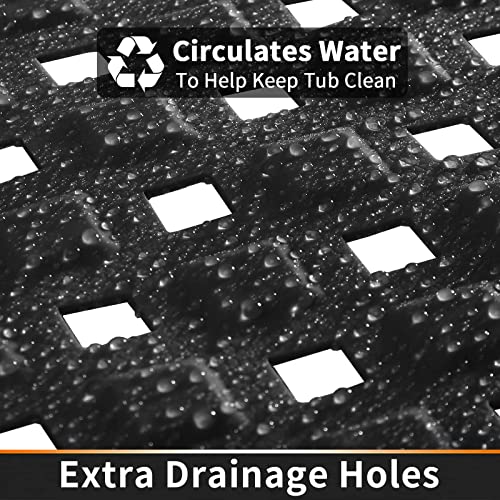 Yimobra Non Slip Bathtub Mat, Bath Mats for Tub Shower Mat with Drain Holes Suction Cups, Machine Washable, BPA, Latex, Phthalate Free - Image 2