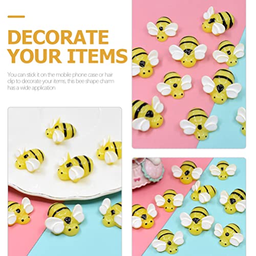 Abalorios de abeja de resina para decorar fundas de teléfono y diademas infantiles 6