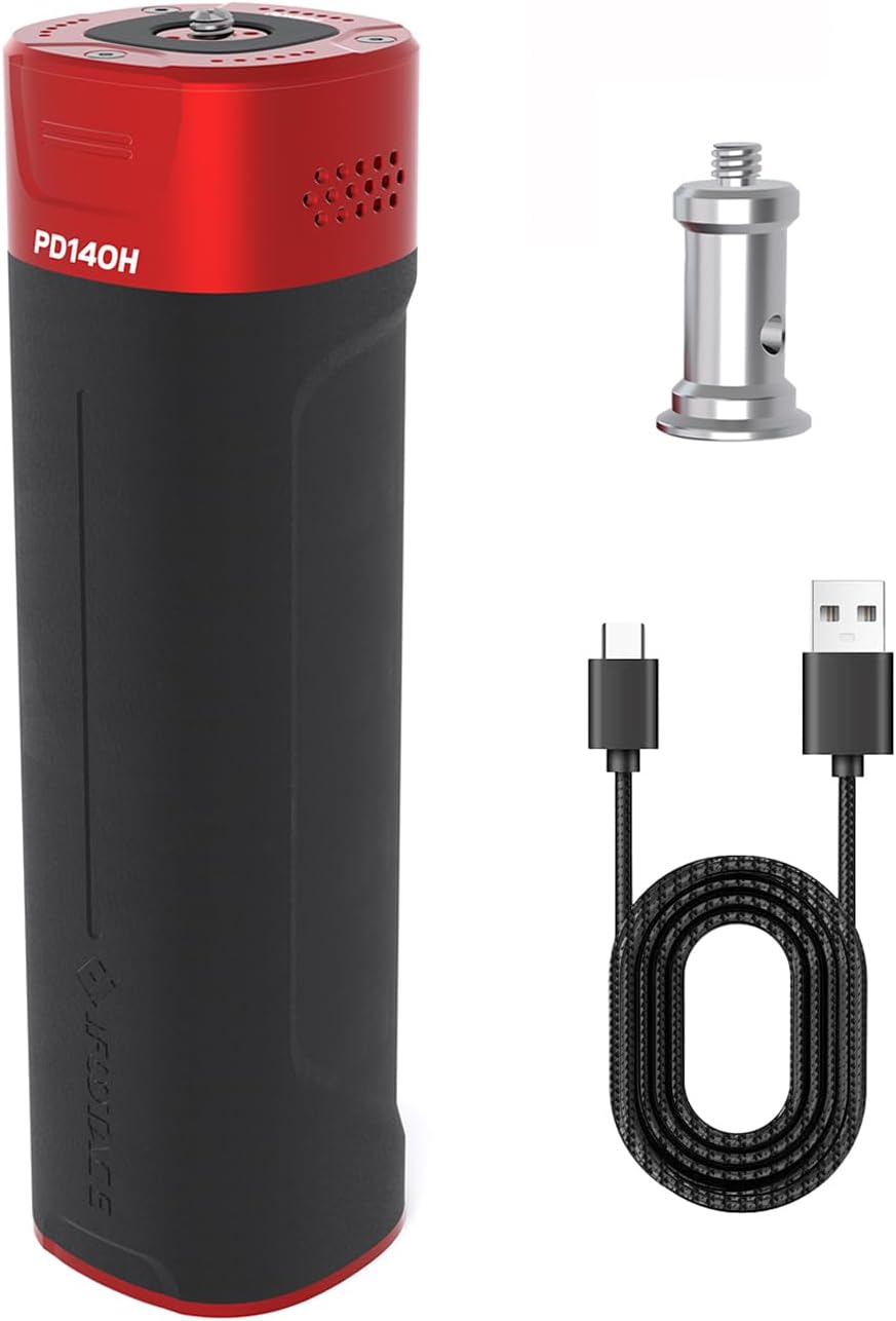 IFOOTAGE PD140H Battery Grip, 140W 27000mAh Power Bank Compatible with Sliders, LED Video Lights, Cameras, Phones, iPads, Laptops and Other Digital Devices