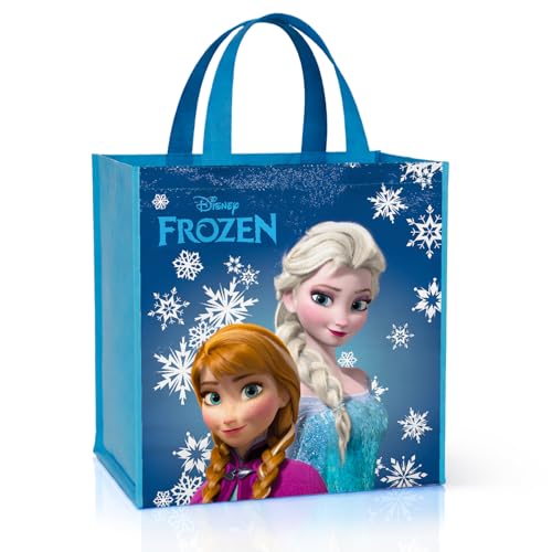 Disney Frozen Tote Bag Accessories Set with 15' Grocery Bag Featuring Elsa, Anna, More | Double-Sided Frozen Reusable Bags Medium