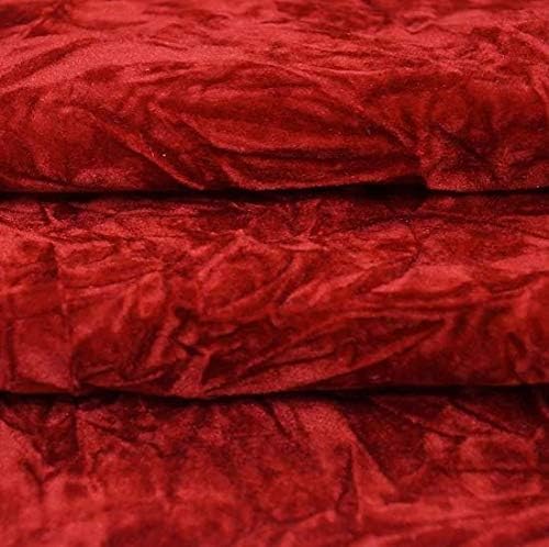 Miniatura 2 de Tela de terciopelo triturada de 54 pulgadas de ancho vendido por The Yard (rojo oscuro)