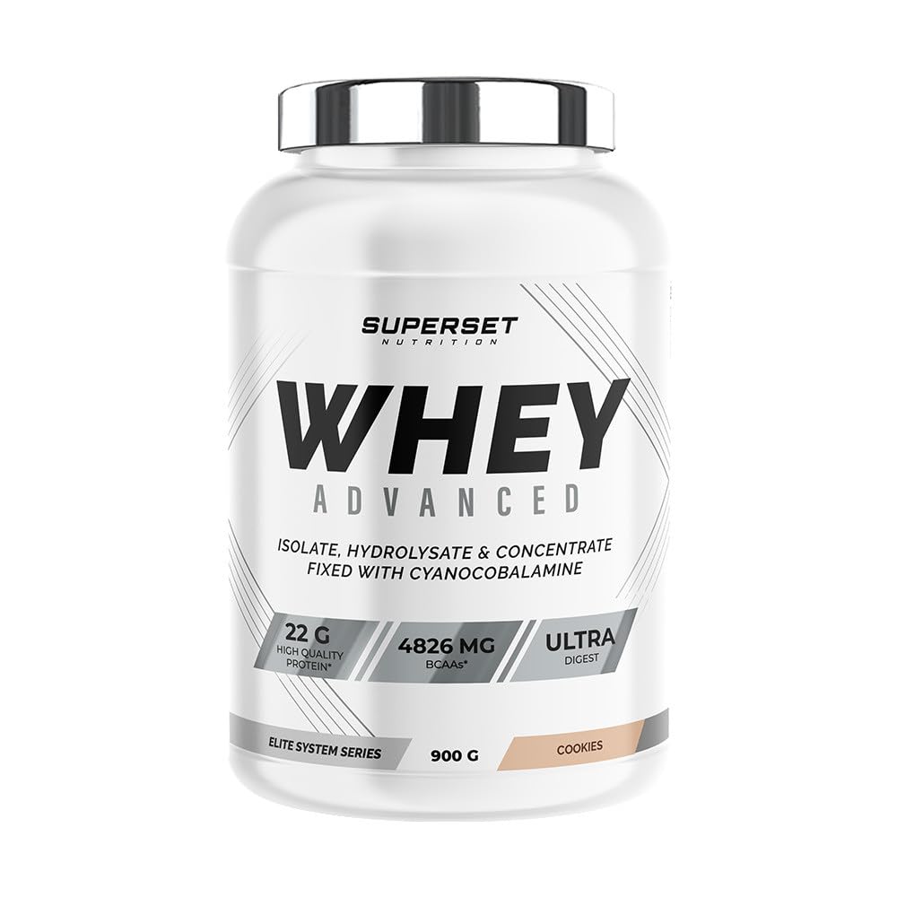Programme Prise de Muscle Sec Débutant - 100% Whey Proteine Advanced 900g Cookies - Amino Max