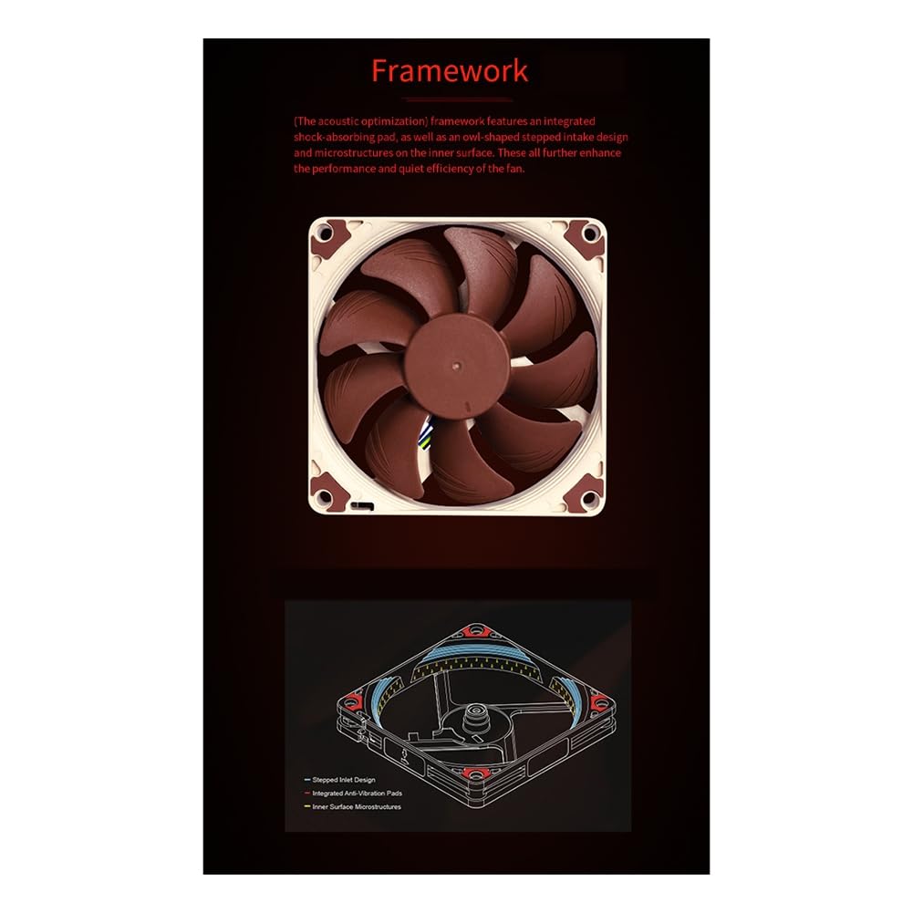 Ventilador de Chasis -A9x14 PWM .Black.Swap de 92 Mm, Silencioso, Ultrafino, para Refrigeración de CPU y Radiador de Caja.