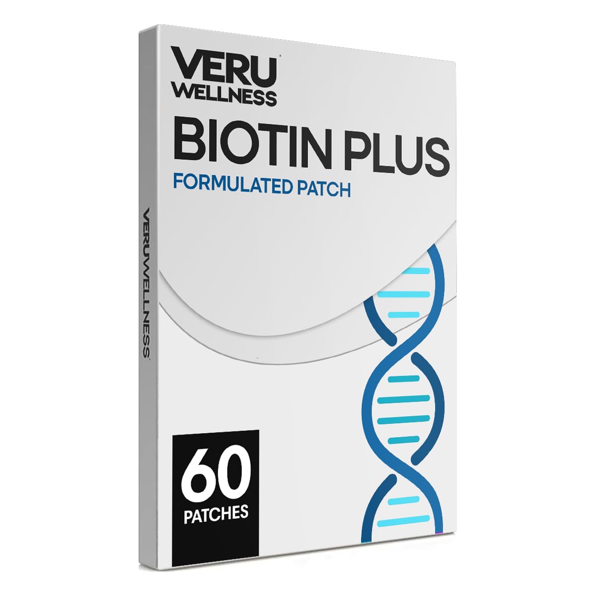 Veru Wellness Biotin Plus Daily Patch - B7, Collagen - Self Adhesive Time Release Patch (60 Day)