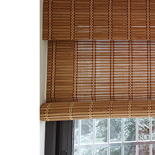 limiao123 Retro Bambus Rollo Jalousine Bambusrollo,45-140cm Breit Bambus...
