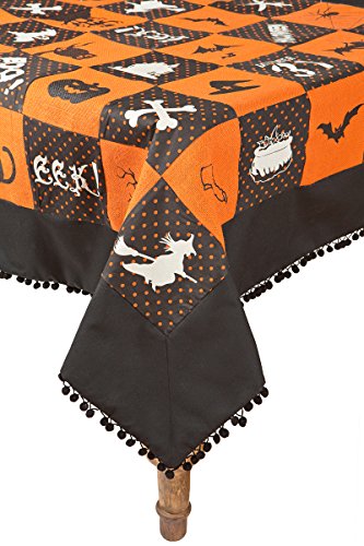 Xia Home Fashions Halloween Patchwork Mantel, 50 por 50 Pulgadas