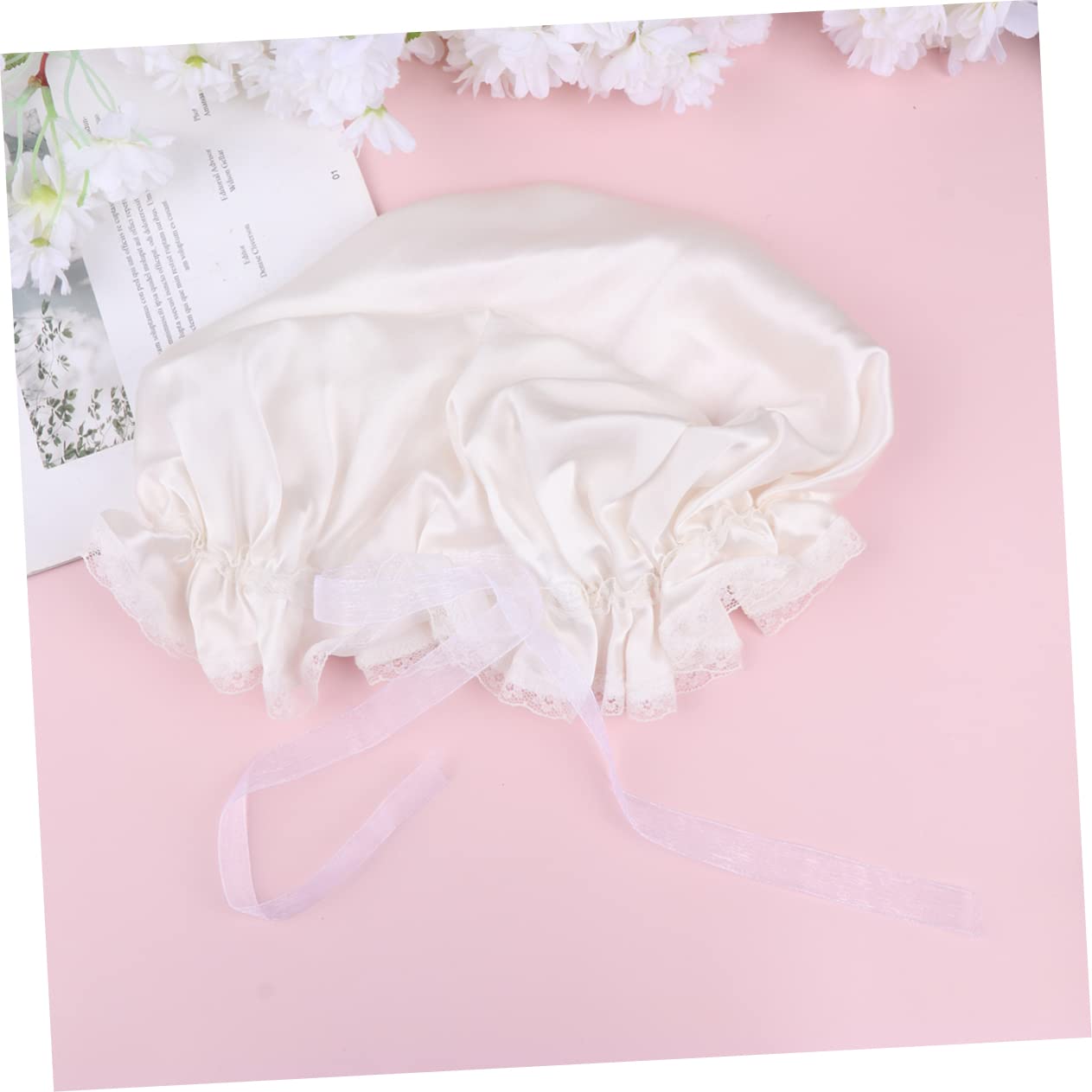 POPETPOP 2 Piezas De Gorro De Satén Para Pelo Largo Banda Ancha De Seda Gorro De Dormir De Lado Ancho Gorro De Chef De Cocina Envolturas Para La Cabeza Para Mujeres Gorro De Seda Para