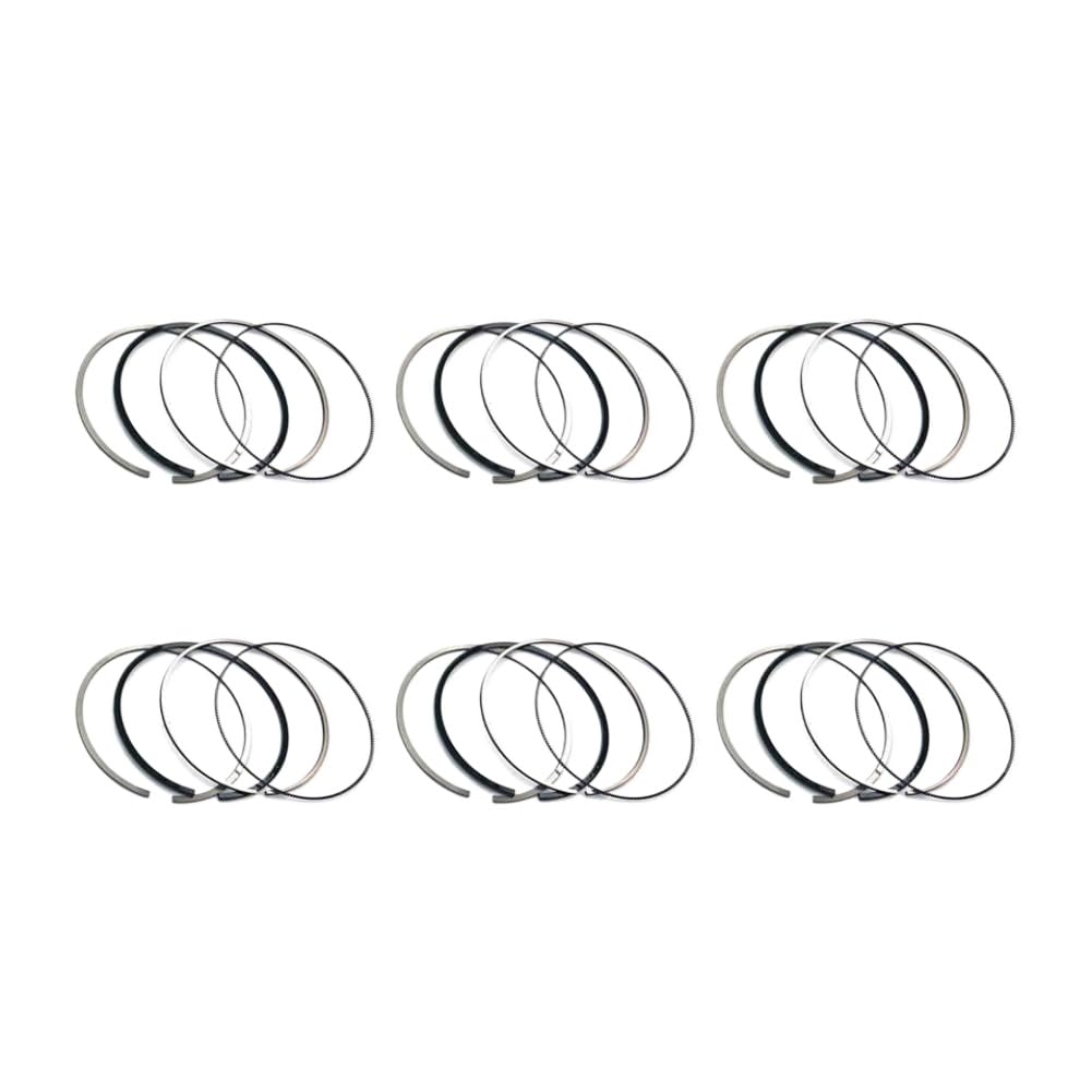 Jeu de segments de Piston 6X Fit 3.0 Compatible avec 04-16 3 4 5 6 7 X3 X4 X5 X6 E90 F30 F80 3.0T 24V Diesel N57D30A remplacement pour 11257811793