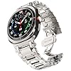Fullife Kompatibel für Samsung Galaxy Watch Ultra Edelstahl Metall Armband 47mm(2025/2024),Titan