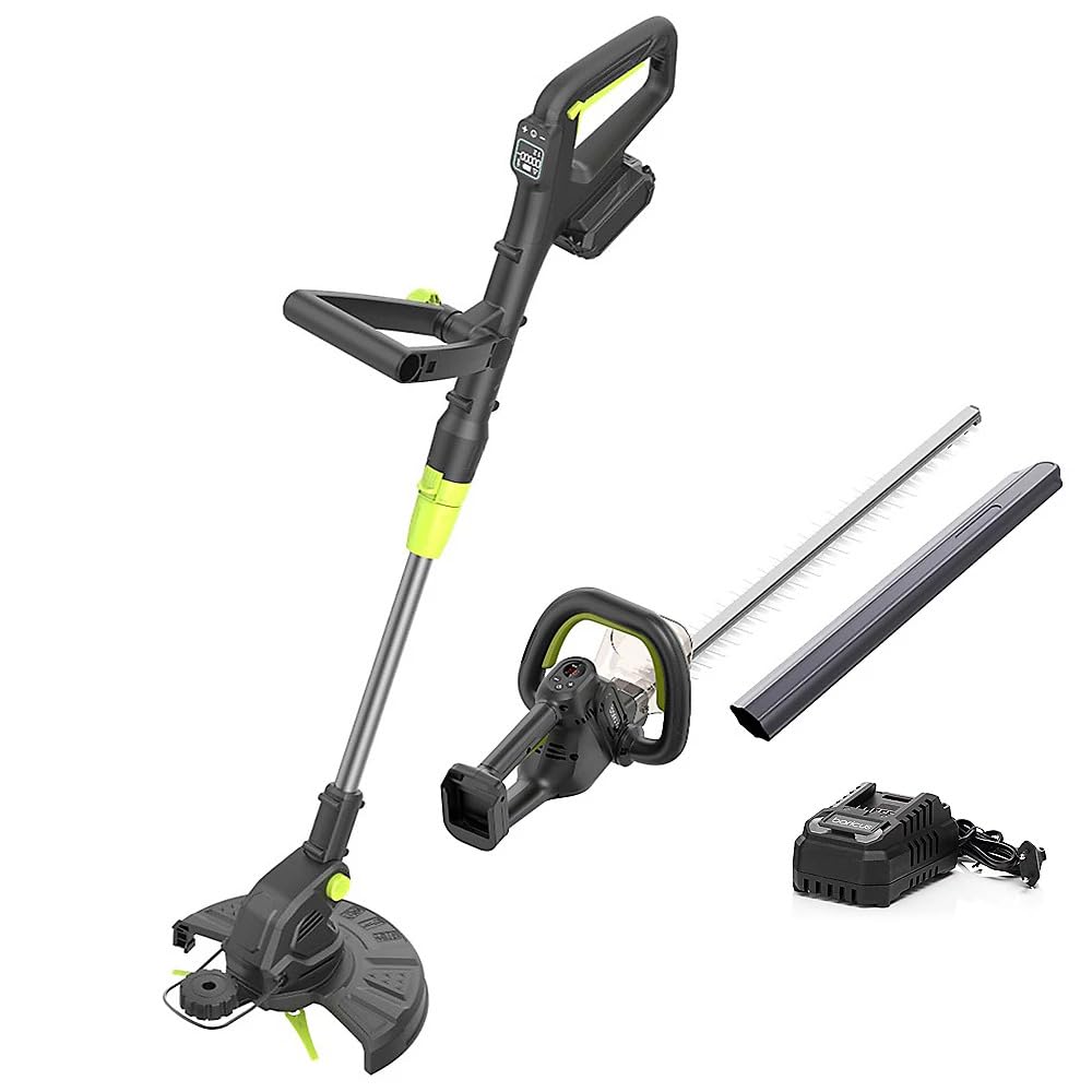 BARICUS Akku Heckenschere & Rasentrimmer 18V Brushless Display B-Ware | Brushless · Digital Display · 610 mm · Bis 24 mm Schnittstärke