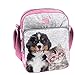 Produktbild Kinder Schultertasche 24x18x6 cm - Studio Pets - Hund & Katze MIT Brille - GRAU/ROSA