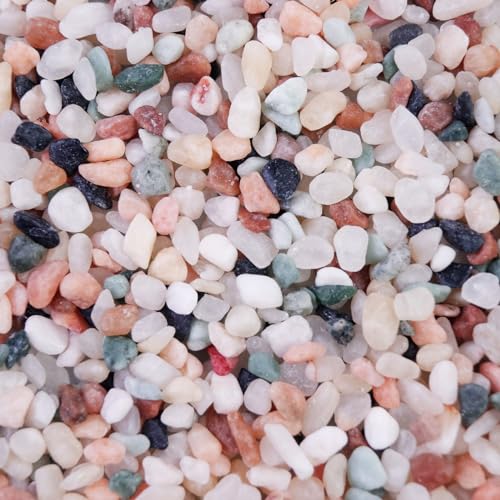Image of 5lb Pea Silica Gravel Decorative Rocks, Polished Pebbles Ideal for Fish Tank, Vases, Succulents, Home Decor and Garden Landscaping, Countryside