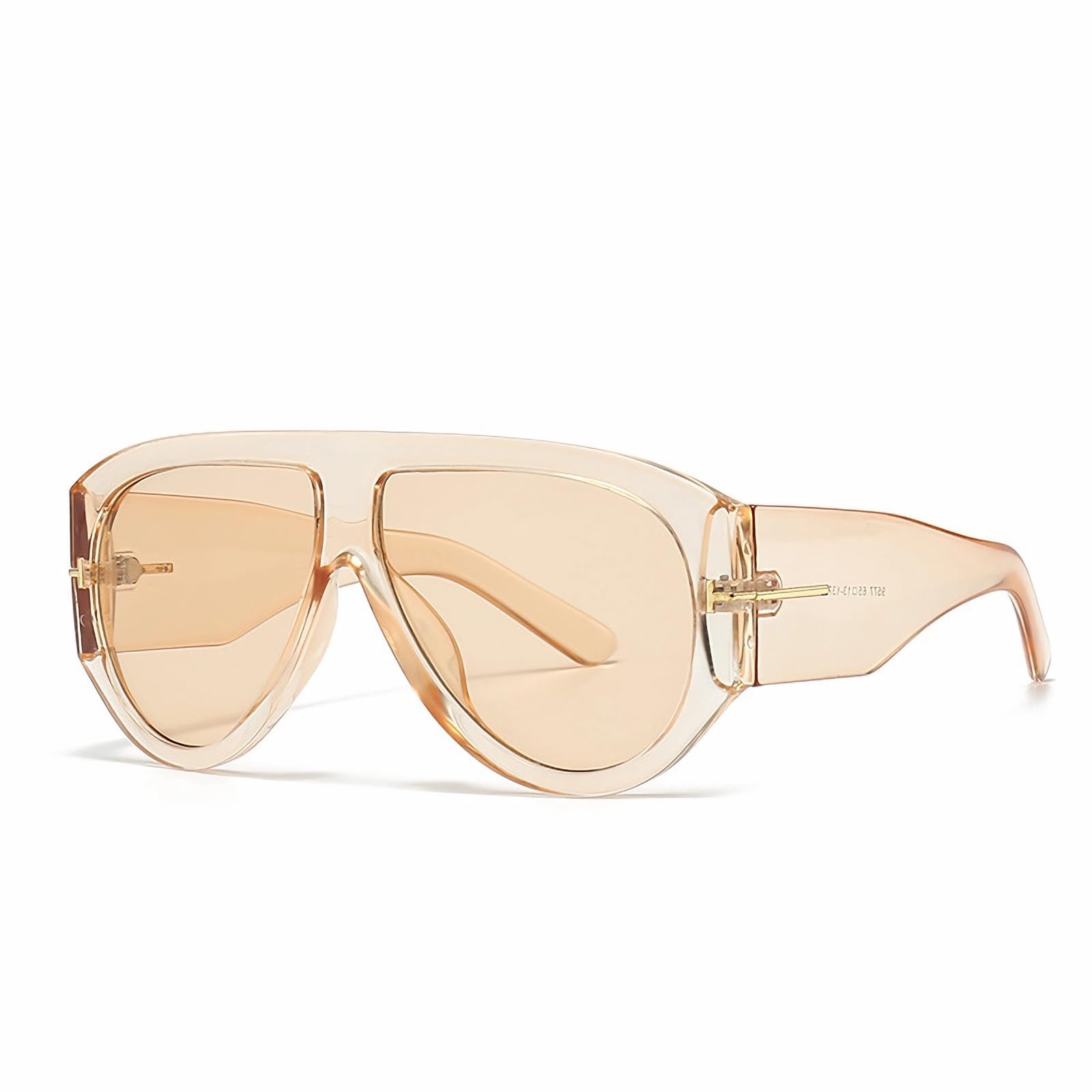 Trendy Retro Oversized Aviator Sunglasses for Women Men 70s Unique Luxury Thick Classic Sun Glasses