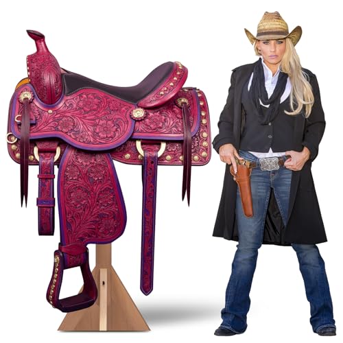 Image of Marsui 5.3ft Horse Racing Party Decorations Saddle Cardboard Cutout Stand up Life Size Derby Day Photo Props Animals Decor for Derby Day Rodeo Western Party Equestrian Events Supplies