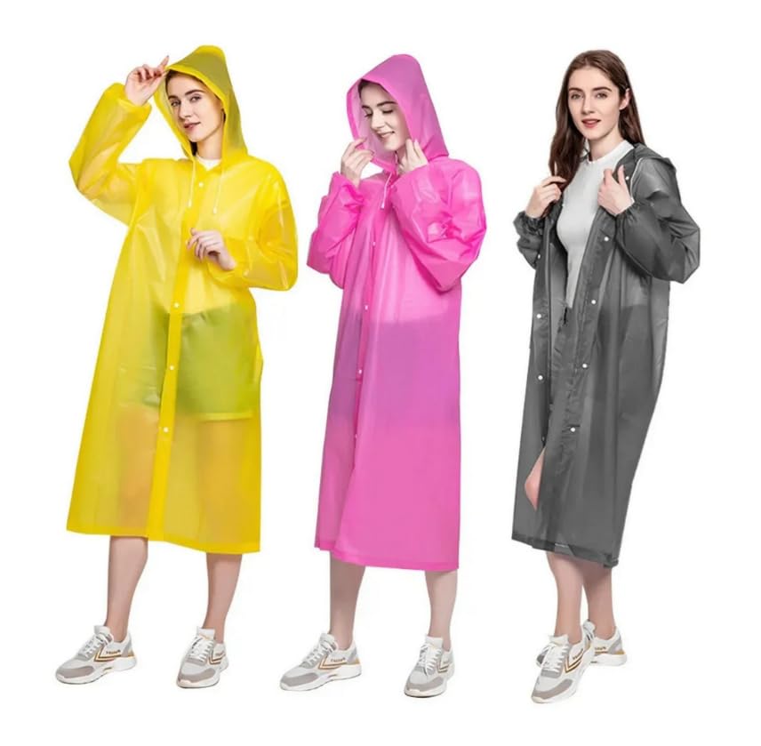 Image of Akshana pack of 2 random colour Unisex Waterproof Raincoat Set for Men & Women | High Quality PVC Rain Suit with Jacket & Pants | Perfect for Cycling, Trekking, Camping & Rainy Season Use