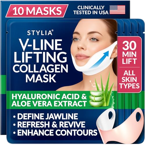STYLIA V Line Lifting Collagen Face Mask - Lift, Firm & Contour J...