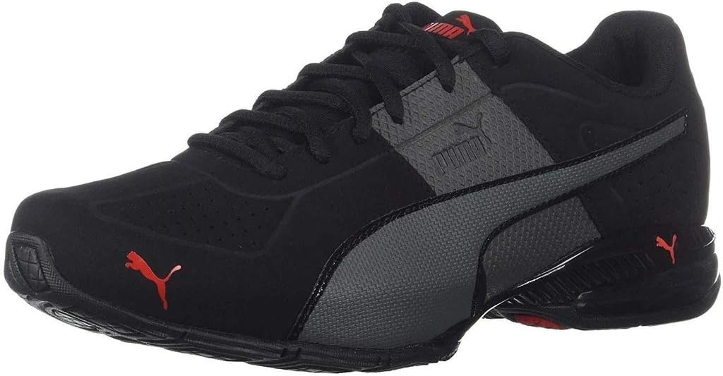PUMA mens Cell Surin 2 cross trainer shoes, Puma Black-dark Shadow-high Risk Red, 7.5 US