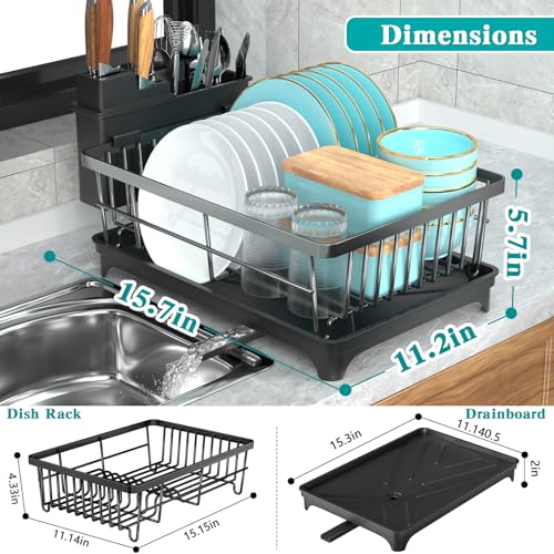 Egoutoire vaisselle cuisine compact pour optimiser le plan de travail