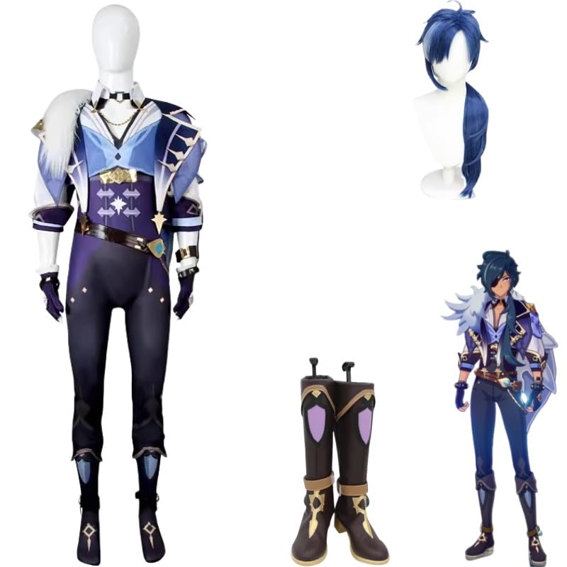 Amazon.co.jp: 原神 ガイア コスプレ 衣装セット ウィッグ/靴
