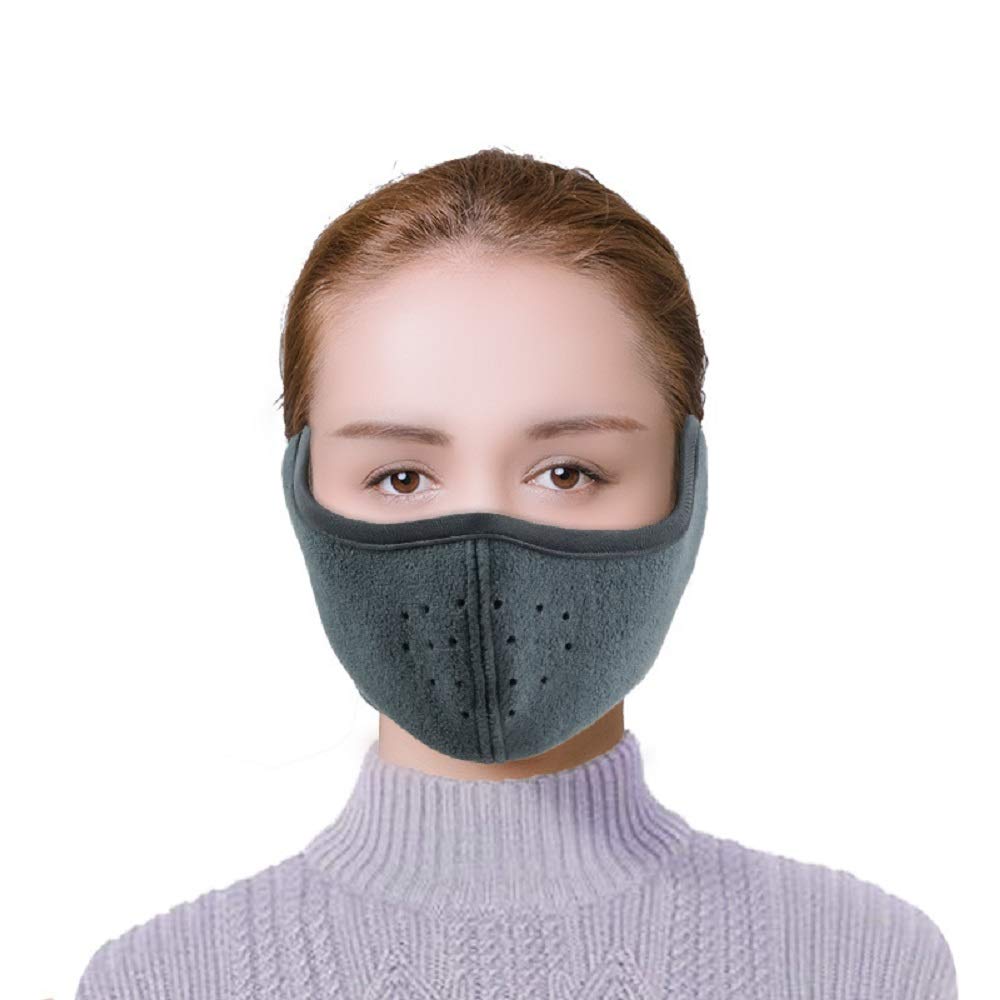 Winter Face Mask Men Women Fleece Windproof Half Face Mask for Outdoor Sport