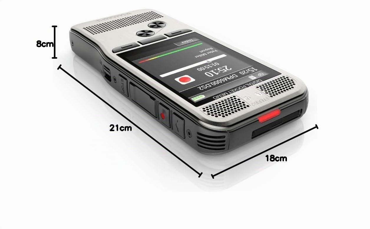 Philips PocketMemo Set für Autor und Assistenz DPM6700/03: Diktiergerät DPM6000, Fußschalter ACC2330, Stereo-Unterkinn-Kopfhörer LFH0334 und Diktier- & Wiedergabe SW SpeechExec Basic (2-Jahres ABO)