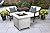 Endless Summer 30 Inch Square Outdoor 50,000 BTU LP Gas Fire Pit Table with Steel Mantel, Slate Finish, and Black Fire Glass, Gray