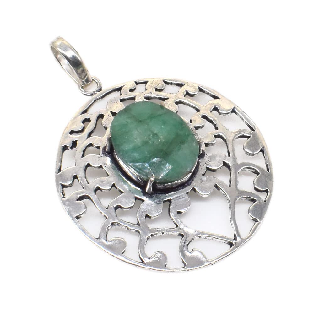 Emerald Lab-Created Ebay Store Jewelry Gemstone Pendant 1.5'' to 2.5'' PEN-6991-image-47
