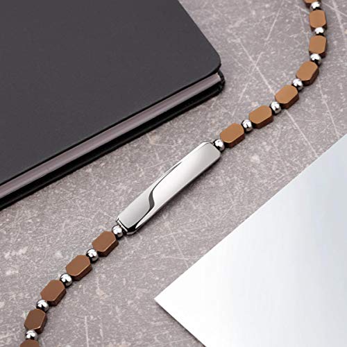 Bluespirit Bracciale da uomo, Collezione Natural