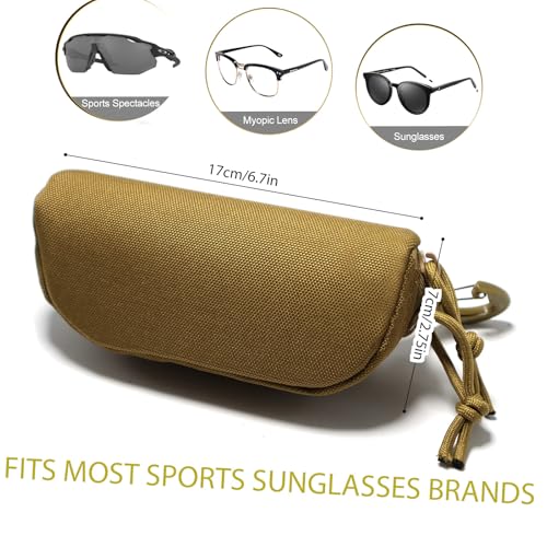 Image of Tactical Molle Glasses Case Tactical Eyeglasses Case Shockproof Sunglasses Carrying Protective Box with Clip