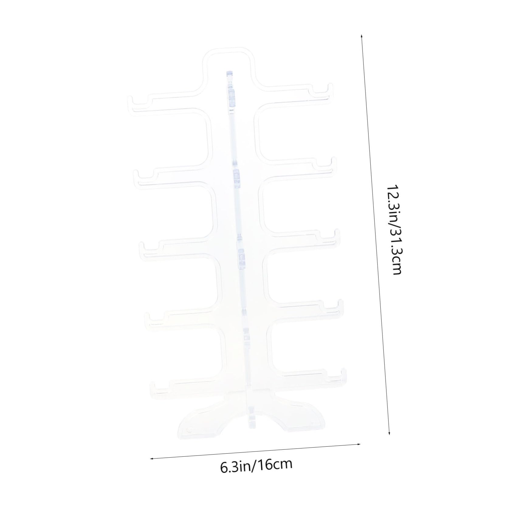 Espositore per Occhiali a Cinque Livelli in Plastica 2 Pezzi | Occhiali da Vista e Sole, Organizzazione e Appoggio su Banco, Stile Speciale per Negozio