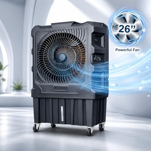 Image of FAIRCOOL | 160 Liters Commercial Air Cooler | 8100 CMH Air Delivery | 26-Inch Fan | Honeycomb Cooling | 160 Ft Air Throw | Cools Up to 1500 Sq. Ft. | 1-Year Warranty