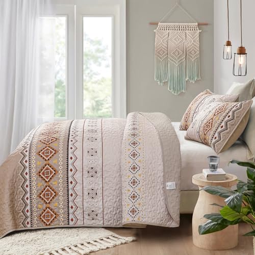Juego de edredón estampado geométrico 3 piezas YS01AC080865K3U-A para cama 4