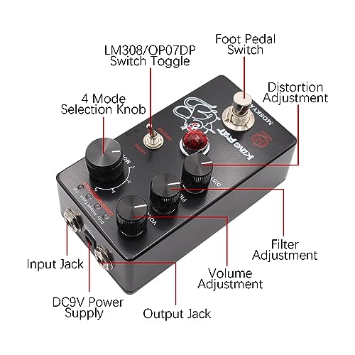 Jemora Fuzz Distortion Pédale d’effet Guitare Commutateur 4 Modes et Commandes de Volume/Filtre/Distorsion Compact Portable Digital Distortion Guitar Effect Processor Effect Processor for - Les Beatles, Paul McCartney, John Lennon, RIngo Starr, George Harrison Jemora Fuzz Distortion Pédale d'effet Guitare Commutateur 4 Modes et Commandes de Volume/Filtre/Distorsion Compact Portable Digital Distortion Guitar Effect Processor Effect Processor for – Image 5