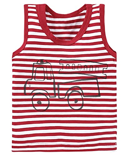 Image of KIKE New Born Baby Pure Cotton Printed Regular Fit Sando Innerwear Baniyan Kids Vest Infants Sleeveless Undershirts for Cute Boys Girls 0-24 Months Pack of 6