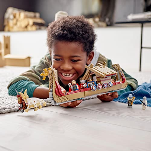 Marvel Drakkar di Thor, Set con Nave Giocattolo Vichinga da Costruire con 5 Minifigure dei Supereroi e Martello Stormbreaker, Giochi per Bambini e Bambine da 8 Anni in su, Idee Regalo 76208 - Lego - Immagine 6