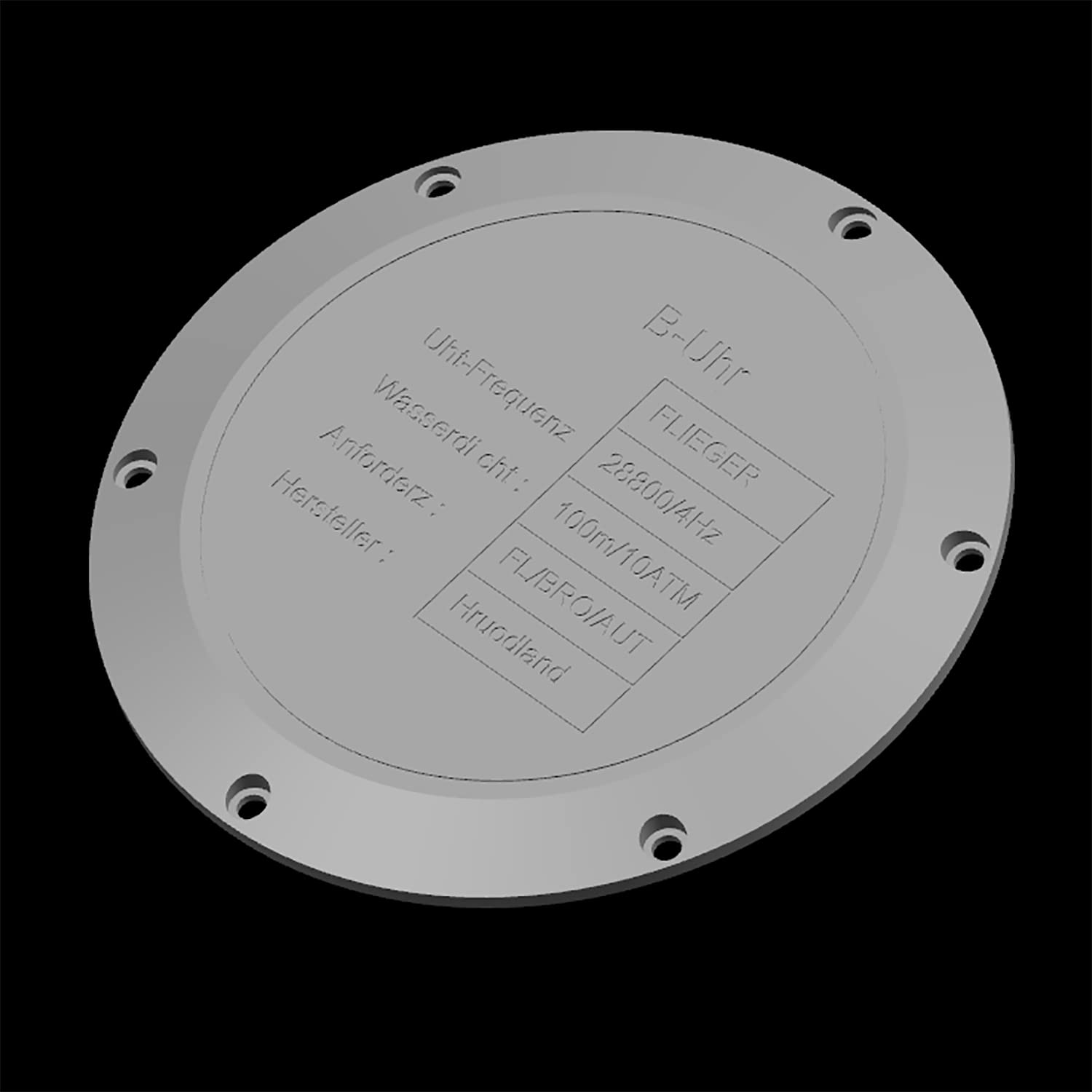 Hruodland F021 Herren-Automatik-Pilotenuhr, 100 m, wasserdicht, PT5000, automatisch, mechanisch, farbe 1