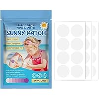 24 Pcs UV Stickers for Sunscreen, Waterproof UV Detection Stickers, Sun Cream Stickers to Reapply, UV Detection Reminder UV Patch for Kids Adults Waterproof Patches Sunscreens and Tanning Products