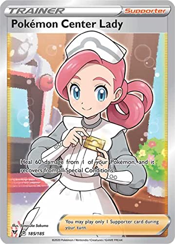 Pokémon Center Lady 185/185 Full Art Ultra rzadka karta