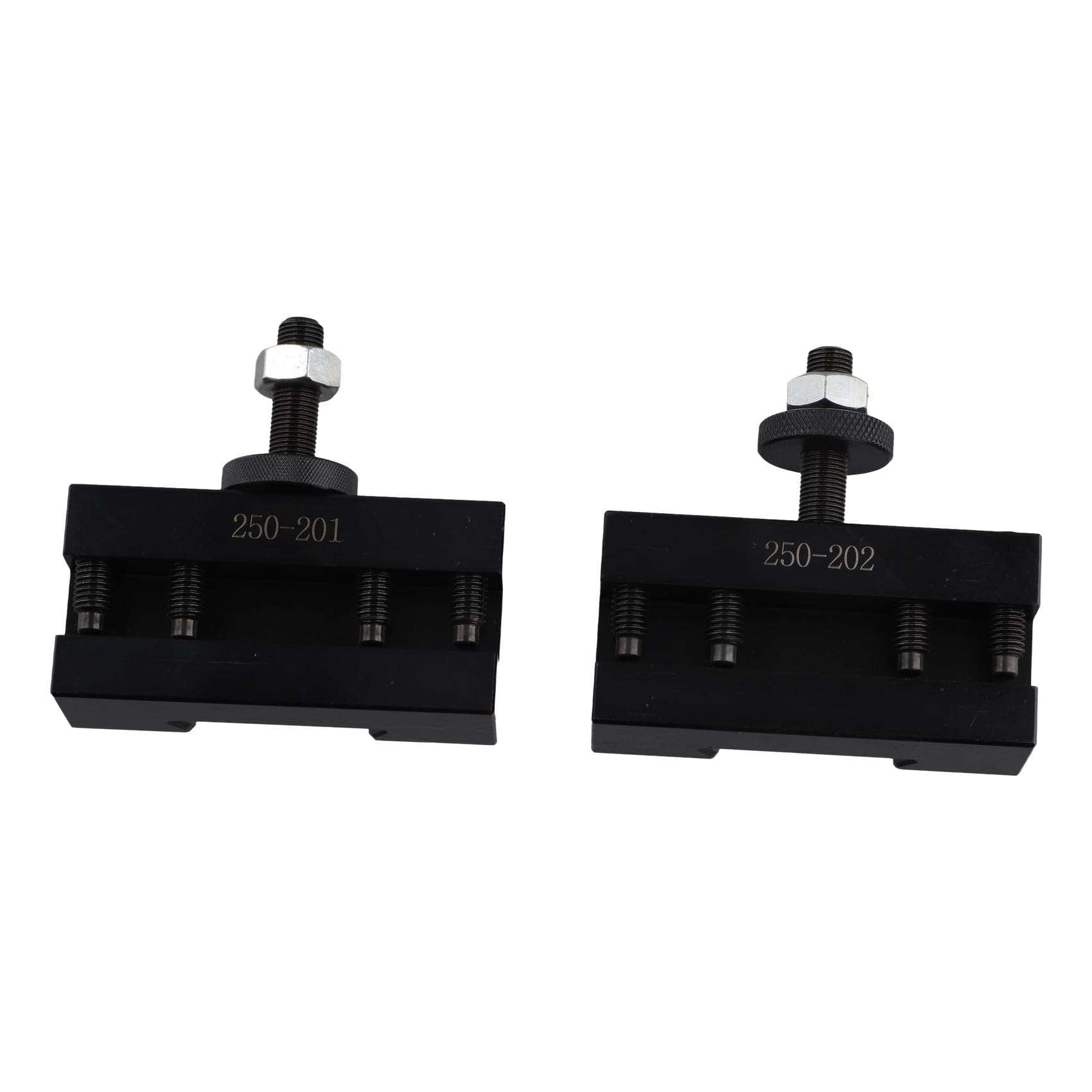 VIOPDER 2Pcs Quick Change CNC Lathe Tool Post Turning Facing Holder Holder for Lathes Tools-250-201 & 250-202