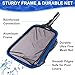 POOLAZA Deluxe Swimming Pool Cleaning Kit Including 20'' Pool Brush Head & Heavy Duty Pool Nets for Cleaning (17.5''Pool Net Skimmer & Semi-deep Ultra Fine Mesh Pool Skimmer Net with Aluminum Frame)
